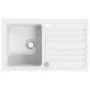 Reversible cream white granite sink with one draining board. by vidaXL, Sinks - Ref: Foro24-141671, Price: 202,37 €, Discount: %