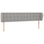 Light gray fabric headboard 163x23x78/88 cm by , Headboards and footboards - Ref: Foro24-3117584, Price: 81,82 €, Discount: %