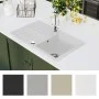 Reversible cream white granite sink with one draining board. by vidaXL, Sinks - Ref: Foro24-141671, Price: 202,37 €, Discount: %