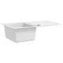 Reversible cream white granite sink with one draining board. by vidaXL, Sinks - Ref: Foro24-141671, Price: 202,37 €, Discount: %