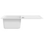 Reversible cream white granite sink with one draining board. by vidaXL, Sinks - Ref: Foro24-141671, Price: 188,92 €, Discount: %