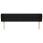 Black fabric headboard 203x23x78/88 cm by , Headboards and footboards - Ref: Foro24-3117602, Price: 86,25 €, Discount: %
