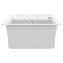 Reversible cream white granite sink with one draining board. by vidaXL, Sinks - Ref: Foro24-141671, Price: 188,92 €, Discount: %