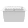 Reversible cream white granite sink with one draining board. by vidaXL, Sinks - Ref: Foro24-141671, Price: 202,37 €, Discount: %