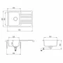 Reversible cream white granite sink with one draining board. by vidaXL, Sinks - Ref: Foro24-141671, Price: 202,37 €, Discount: %