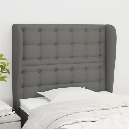 Cabecero con orejas de tela gris oscuro 83x23x118/128 cm de , Cabeceros y pies de cama - Ref: Foro24-3118365, Precio: 96,27 €...