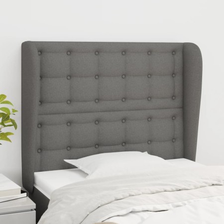 Kopfteil mit dunkelgrauen Stoffohren 83x23x118/128 cm von , Kopf- und Fußteile - Ref: Foro24-3118365, Preis: 98,48 €, Rabatt: %