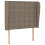 Cabecero con orejas de tela gris taupe 103x23x118/128 cm de , Cabeceros y pies de cama - Ref: Foro24-3118384, Precio: 78,99 €...