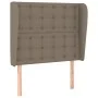 Cabecero con orejas de tela gris taupe 103x23x118/128 cm de , Cabeceros y pies de cama - Ref: Foro24-3118384, Precio: 87,28 €...