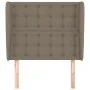 Cabecero con orejas de tela gris taupe 103x23x118/128 cm de , Cabeceros y pies de cama - Ref: Foro24-3118384, Precio: 87,28 €...