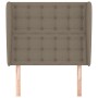 Kopfteil mit Ohren aus taupegrauem Stoff, 103 x 23 x 118/128 cm von , Kopf- und Fußteile - Ref: Foro24-3118384, Preis: 89,83 ...