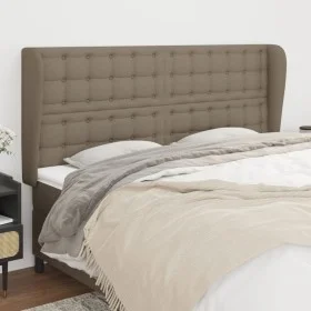 Headboard with ears in taupe gray fabric 203x23x118/128 cm by , Headboards and footboards - Ref: Foro24-3118416, Price: 154,4...