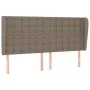 Headboard with ears in taupe gray fabric 203x23x118/128 cm by , Headboards and footboards - Ref: Foro24-3118416, Price: 154,4...