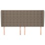 Headboard with ears in taupe gray fabric 203x23x118/128 cm by , Headboards and footboards - Ref: Foro24-3118416, Price: 160,4...
