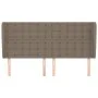 Headboard with ears in taupe gray fabric 203x23x118/128 cm by , Headboards and footboards - Ref: Foro24-3118416, Price: 154,4...