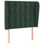 Kopfteil mit dunkelgrünen Samtohren 103x23x118/128cm von , Kopf- und Fußteile - Ref: Foro24-3118435, Preis: 96,40 €, Rabatt: %