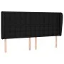 Kopfteil mit Ohren aus schwarzem Stoff, 203 x 23 x 118/128 cm von , Kopf- und Fußteile - Ref: Foro24-3118414, Preis: 151,53 €...