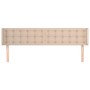 Cabecero de cuero sintético color capuchino 183x16x78/88 cm de , Cabeceros y pies de cama - Ref: Foro24-3118875, Precio: 88,6...