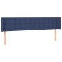 Kopfteil aus blauem Stoff, 203 x 16 x 78/88 cm von , Kopf- und Fußteile - Ref: Foro24-3119230, Preis: 72,13 €, Rabatt: %
