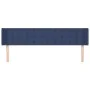 Cabecero de tela azul 203x16x78/88 cm de , Cabeceros y pies de cama - Ref: Foro24-3119230, Precio: 69,93 €, Descuento: %