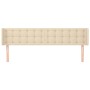 Kopfteil aus cremefarbenem Stoff, 163 x 16 x 78/88 cm von , Kopf- und Fußteile - Ref: Foro24-3119213, Preis: 76,45 €, Rabatt: %