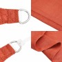 Toldo de vela triangular HDPE terracota 160 g/m 4x5x5 m