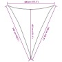 Toldo de vela triangular HDPE terracota 160 g/m 4x5x5 m