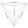 Toldo de vela triangular HDPE terracota 160 g/m 5x5x5 m