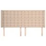 Kopfteil mit Ohren, Cappuccino-Kunstleder, 183 x 16 x 118/128 cm von , Kopf- und Fußteile - Ref: Foro24-3119687, Preis: 153,1...