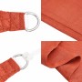 Toldo de vela triangular HDPE terracota 160 g/m 5x6x6 m