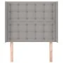 Headboard with light gray fabric ears 83x16x118/128 cm by , Headboards and footboards - Ref: Foro24-3119988, Price: 75,50 €, ...