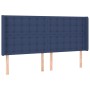 Kopfteil mit blauen Stoffohren 163x16x118/128 cm von , Kopf- und Fußteile - Ref: Foro24-3120026, Preis: 132,01 €, Rabatt: %