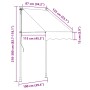 Toldo manual retráctil naranja y marrón 100 cm