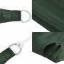 Toldo de vela triangular HDPE verde oscuro 160 g/m² 6x6x6 m