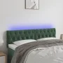 LED-Kopfteil aus dunkelgrünem Samt, 144 x 7 x 78/88 cm von , Kopf- und Fußteile - Ref: Foro24-3121999, Preis: 76,87 €, Rabatt: %