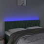 Dark green velvet LED headboard 144x7x78/88 cm by , Headboards and footboards - Ref: Foro24-3121999, Price: 77,74 €, Discount: %