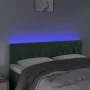 Dark green velvet LED headboard 144x7x78/88 cm by , Headboards and footboards - Ref: Foro24-3121999, Price: 76,87 €, Discount: %