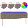 Headboard with LED in taupe gray fabric 160x5x78/88 cm by , Headboards and footboards - Ref: Foro24-3122056, Price: 67,77 €, ...