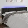 Cabecero con LED de tela negro 160x5x78/88 cm de , Cabeceros y pies de cama - Ref: Foro24-3122054, Precio: 71,20 €, Descuento: %