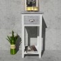 Grau-weißer Nachttisch mit 1 Schublade von vidaXL, Nachttische - Ref: Foro24-242038, Preis: 49,08 €, Rabatt: %