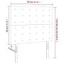 Headboard with LED lights cream fabric 80x5x118/128 cm by , Headboards and footboards - Ref: Foro24-3122837, Price: 75,12 €, ...