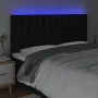 Kopfteil mit LED-Leuchten, schwarzer Stoff, 200 x 5 x 118/128 cm von , Kopf- und Fußteile - Ref: Foro24-3122882, Preis: 144,7...