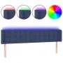 Kopfteil aus blauem Stoff mit LED 203x16x78/88 cm von , Kopf- und Fußteile - Ref: Foro24-3123698, Preis: 77,13 €, Rabatt: %