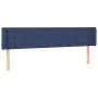 Kopfteil aus blauem Stoff mit LED 203x16x78/88 cm von , Kopf- und Fußteile - Ref: Foro24-3123698, Preis: 77,13 €, Rabatt: %