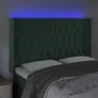 Dark green velvet LED headboard 147x16x118/128 cm by , Headboards and footboards - Ref: Foro24-3124435, Price: 160,28 €, Disc...