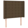 Headboard with LED in dark brown fabric 103x16x118/128 cm by , Headboards and footboards - Ref: Foro24-3124475, Price: 92,98 ...