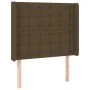 Headboard with LED in dark brown fabric 103x16x118/128 cm by , Headboards and footboards - Ref: Foro24-3124475, Price: 94,21 ...