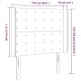 Kopfteil mit LED aus dunkelbraunem Stoff 103x16x118/128 cm von , Kopf- und Fußteile - Ref: Foro24-3124475, Preis: 92,98 €, Ra...
