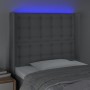 Kopfteil aus hellgrauem Stoff mit LED 83x16x118/128 cm von , Kopf- und Fußteile - Ref: Foro24-3124456, Preis: 82,29 €, Rabatt: %