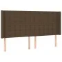 Headboard with LED in dark brown fabric 203x16x118/128 cm by , Headboards and footboards - Ref: Foro24-3124507, Price: 153,73...